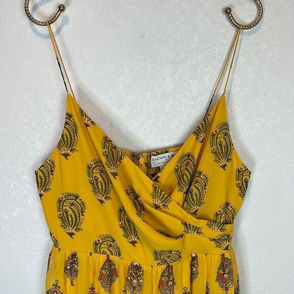 NWT Sachin & Babi X Anthropologie Tiered Midi Dress Size 10 - Picture 4 of 16
